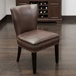 Christopher Knight Home 238414 George Brown Leather Dining Chair