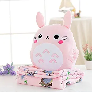 Japan Action Figure Totoro Animation Hand Mer With Soft Flannel Blanket Stuffed Toys For Children Bedroom Pillow And Cushion U Must Have Birthday Gifts The Favourite Dvd Superhero Party Favors