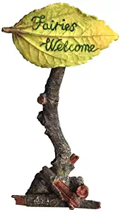Top Collection Miniature Fairy Garden and Terrarium Fairies Welcome Sign Statue