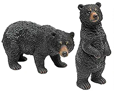 Design Toscano Black Bear Statue Set, Multicolored