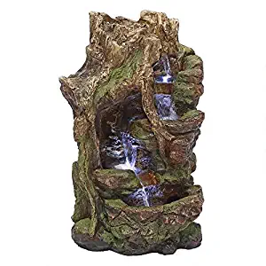 Water Fountain with LED Light - Willow Bend Garden Decor Fountain - Outdoor Water Feature