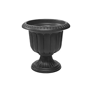 Classic Urn Planter, Black, 14-Inch