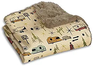 Camp Casual CC-005RT Multi-Color 50"X60" Road Trip Gray (The Throw)