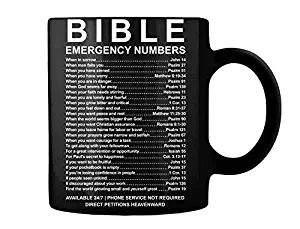 Easy-care - Bible Emergency Numbers When In Sorrow Man Fails You Gift Coffee Mug