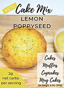 Primal Noms Keto Lemon Poppyseed Baking Mix - Make Keto Muffins, Cupcakes, Mug Cakes, Pancakes, Brownies - 2g Net Carbs per Serving