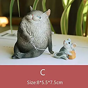 PEACOCK. HOT- Creative Art Craft Gift - Creative Resin Crafts Cat and Mouse Statue Sculpture Garden Micro-Landscape Decoration Ornaments Figurine Collection Gift - by GTIN - 1 Pcs