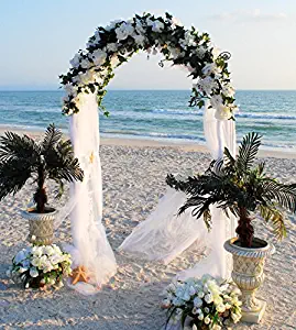 Tytroy White Metal Outdoor Indoor Arch Wedding Party Bridal Party Decoration (White 1pc)