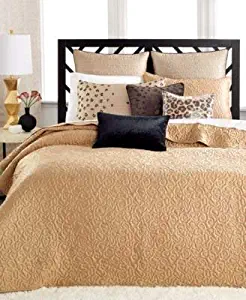 INC International Concepts Qara Standard Quilted Pillow sham Gold