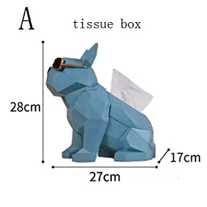 Others - Abstract Geometric Resin Dog Statue Box Modern Minimalistic French Bulldog Sculpture Animal Figurines Handicraft Ornaments - by MINIA - 1 Pcs - Dog Garden Statues