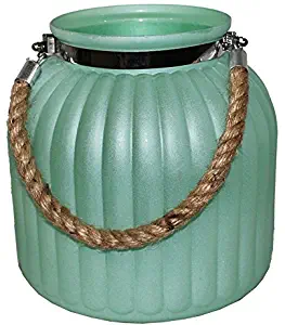 Essential Décor & Beyond EN111701 Glass Lantern- Green