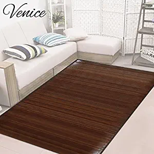 Clevr Venice Natural Bamboo 6' X 9' (72"x108") Floor Mat