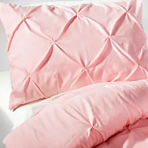 New Pinch Pleat Comforter Set Light Pink FULL/QUEEN