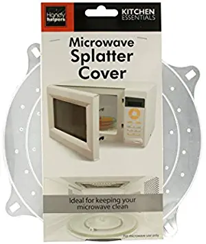 Handy Helpers HB072 Kitchen Essentials Microwave Splatter Cover, 10" x 12", Silver