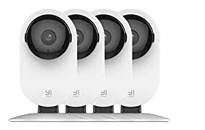 YI 4pc Home Camera, 1080p Wireless IP Security Surveillance System with Night Vision, Baby Monitor on iOS, Android App - Cloud Service Available