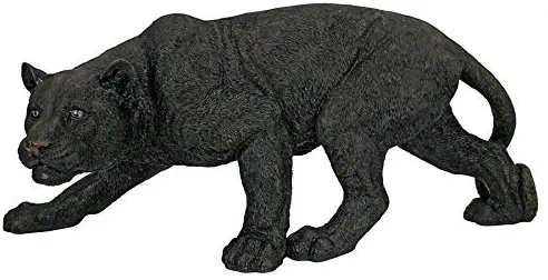 Design Toscano KY71174 Shadowed Predator Black Panther Garden Statue, Medium,