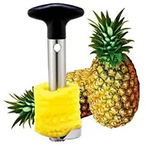 Ananas Stripper - Stainless Steel Pineapple Peeler Cutter Slicer Corer Peel Core Tool Fruit Vegetable Knife Gadget Kitchen Accessory - Stripteaser Striptease Comosu Exotic - 1PCs