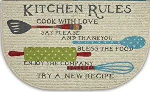 THE RAISE Kitchen Rug/MAT (nonskid)(18"x30") Kitchen Rules, D Shaped