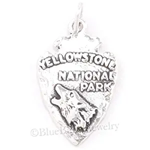 Wolf Charm Pendant Arrowhead Sterling Silver says Coming Home Yellowstone 925 DIY Crafting by Wholesale Charms
