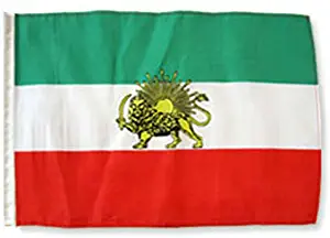 ALBATROS 12 inch x 18 inch Iran Lion Sleeve Flag for use on Boat, Car, Garden for Home and Parades, Official Party, All Weather Indoors Outdoors