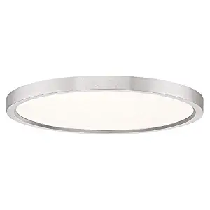 Quoizel OST1715BN Outskirt Modern Super Flush Mount Ceiling Lighting, 1-Light, LED 30 Watts, Brushed Nickel (1" H x 15" W)