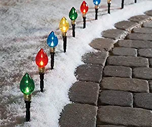 Multi-Color Light Bulb Pathway Markers, 11 Inch (2.76 Inch Bulb), 10 Pack