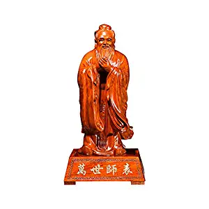 LKXZYX Home Accessories Living Room Decoration Women Ornaments Woodcarving Confucius Statue Character Decoration Academic Career Confucius