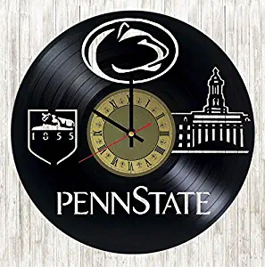 Penn State University Vinyl Clock | Pennsylvania | Best Gift for Nittany Lions Fans | Original Wall Home Decor