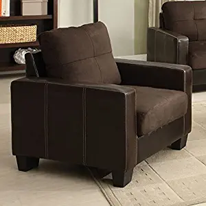 William's Home Furnishing CM6598DK-C Laverne Living Room Chairs 35"H Chocolate and Espresso