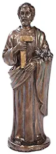 St Joseph the Worker Statue with Prayer Card Home Seller Kit Saint Bronze