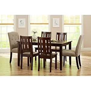 Better Homes and Gardens 6-Piece Dining Set, Mocha/Beige Better Homes and Gardens 6-Piece Dining Set, Mocha/Beige