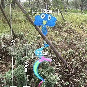 Animal Spiral Windmill Colorful Wind Spinner Lawn Garden Yard Outdoor Decor New Dragonfly