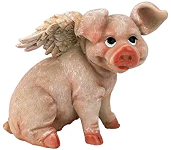 Design Toscano Hog Heaven Flying Pigs Statue Collection: Sitting