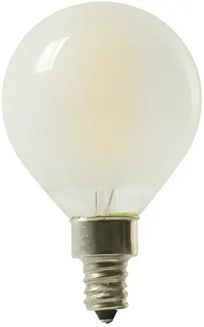 Kichler Frosted Globe 40W Equivalent 4w Dimmable G16.5 Vintage LED Decorative Light Bulb Vintage Antique Style Light Bulb