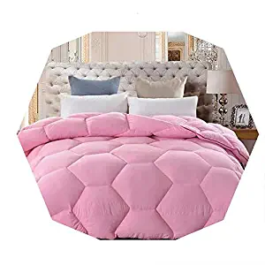 Wine cup White Goose Down Feather Velvet Super Warm Winter Quilt/Comforter/Duvet Cotton Cover Twin Full Queen King Size,150x220cm 3.0kg,Pink