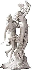 Design Toscano Apollo and Daphne Greek Gods Statue, 13 Inch, White