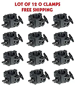O-Clamp 12 Pack DJ Lighting Clamp to Mount Light to 1.5" - 2" Trussing and Pipe