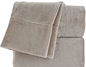 Berkshire Blanket VelvetLoft Sheet Set (Twin, Taupe)