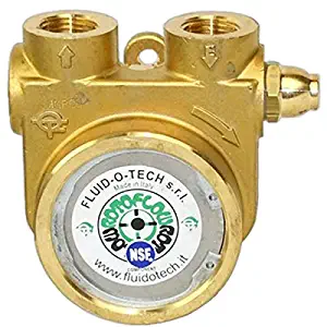 Fluid-o-Tech Lead Free Brass Rotary Vane Pump with Brass Key 190 gph 1/2" NPT