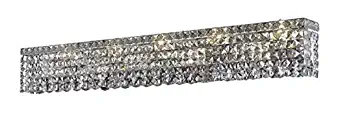 Chantal Chrome Contemporary 10-Light Vanity Fixture Heirloom Grandcut Crystal in Crystal (Clear)-1729W44C-EC-44" W/D
