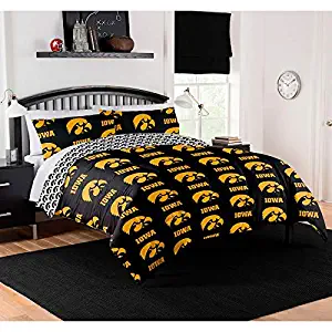 Sports Bedding Iowa Hawkeyes Queen Comforter & Sheet Set (5 Piece Bed in A Bag) + Homemade Wax Melts