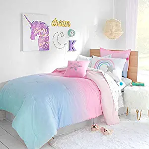 Kids Bedding Rainbow Ombre Stardust Girls Full/Queen Comforter & Pillow Shams + Homemade Wax Melts