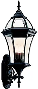 Kichler 49185BK Townhouse Outdoor Wall 3-Light, Black