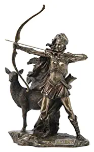 12.25" Artemis Of Versailles With Deer Statue Greek Goddess Statue