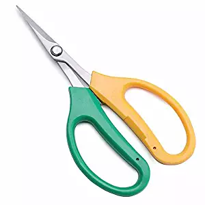 HONBAY Sturdy Trimming Scissors for Garden,Fruits and Grapes with Soft Grips and Bent Up Blade