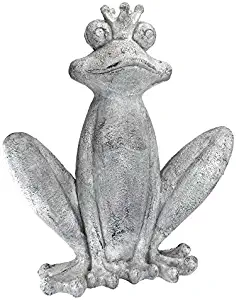 Design Toscano FU83225 Big Olde Bullfrog King Garden Statue, Greystone