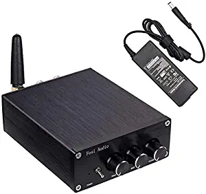 Fosi Audio Amp-02 - Bluetooth Amplifier 2 Channel Stereo Receiver, Mini Hi-Fi Class D Integrated TPA3116 Amp, for Home Audio Speakers 100W x 2 with Bass and Treble Control