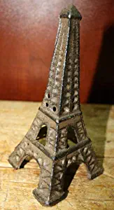 JumpingLight Cast Iron Antique Style Eiffel Tower Statue Paris France Garden Home Decor Cast Iron Decor for Vintage Industrial Home Accessory Decorative Gift