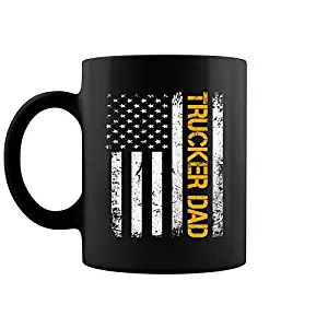 Vintage Usa Trucker Dad American Flag Funny Father’s Day Coffee Mug 11 Oz