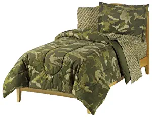 dream FACTORY Boys Army Green Desert Camo Comforter Set