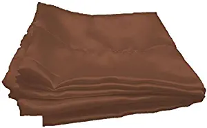 Morning Spa Ultra Soft Luxurious Satin 2-Peice Pillowcases (Only 2 Pillowcases) Super Silky Vibrant Colors Like (Standard, Chocolate)